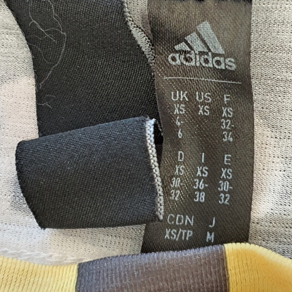 Adidas Marimekko Oversized T Shirt Top XS Black Multi Spell Out - Picture 8 of 9